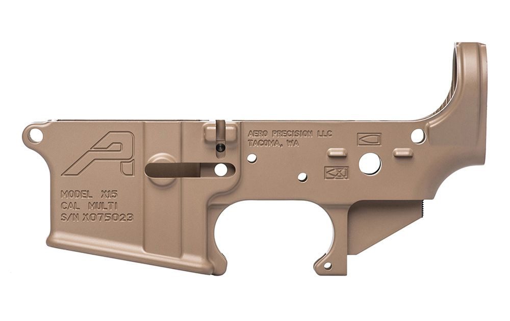 Aero Precision AR15 Stripped Lower Receiver, Gen 2 (FDE Cerakote)