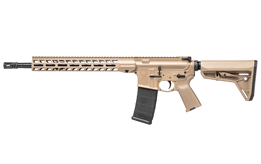 Stag 15 Tactical Rifle QPQ 16″ 5.56 NATO, Mid Length (FDE Cerakote)