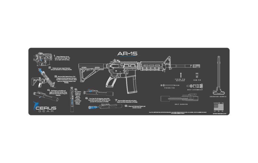Cerus Gear AR15 Instructional Rifle Promat (Black/Blue)