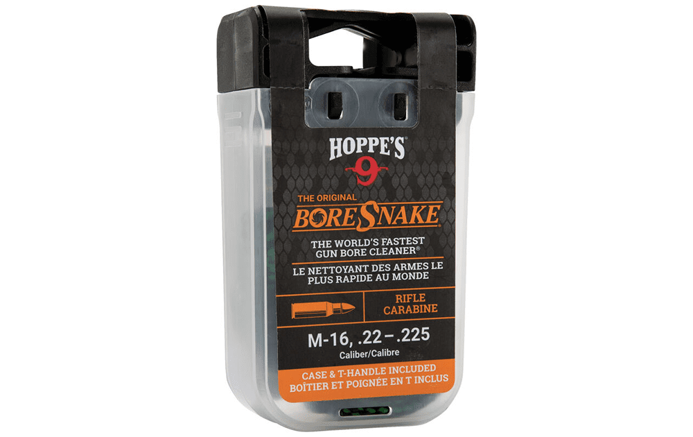 Hoppes Bore Snake /w T-Handle for AR15 Rifles, .22-.25 Caliber