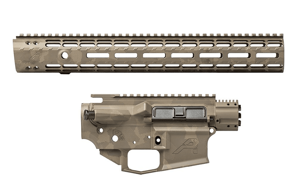 Aero Precision M4E1 Enhanced Build Set 15″ M-Lok in Patriot Brown /w GeoHex Camo